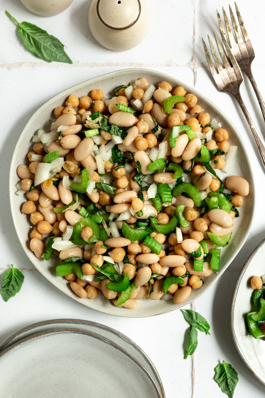 Vegan White Bean Salad (OilFree)